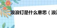 浪浪釘是什么意思(浪浪釘的意思)