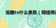 飯圈tx什么意思(網絡用語tx什么意思)