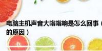 電腦主機聲音大嗡嗡響是怎么回事(電腦主機聲音大嗡嗡響的原因)
