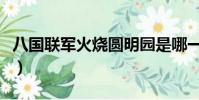 八國聯軍火燒圓明園是哪一年(大火燒了幾天)