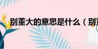 別董大的意思是什么(別董大簡單釋義)