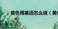 黃色用英語怎么說(黃色英語解釋)