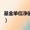 基金單位凈值是什么意思（基金單位凈值介紹）