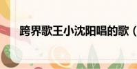 跨界歌王小沈陽唱的歌(有哪些歌呢)