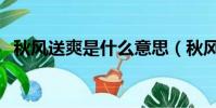 秋風送爽是什么意思(秋風送爽怎么造句)