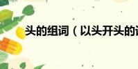 頭的組詞(以頭開頭的詞語有哪些)