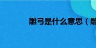 雕弓是什么意思(雕弓解釋)
