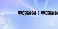 申的組詞(申的組詞有哪些)