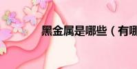 黑金屬是哪些(有哪些定義)