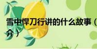 雪中悍刀行講的什么故事(雪中悍刀行內容簡介)