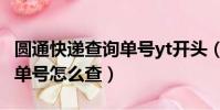 圓通快遞查詢單號yt開頭(圓通快遞yt開頭的單號怎么查)