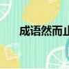 成語然而止什么（帶有然而止的成語）