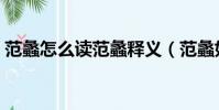 范蠡怎么讀范蠡釋義(范蠡如何讀范蠡釋義)