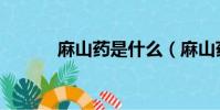 麻山藥是什么(麻山藥的介紹)