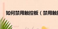 如何禁用觸控板(禁用觸控板方法介紹)