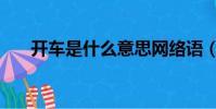 開車是什么意思網絡語(開車的意思)