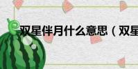 雙星伴月什么意思(雙星伴月的解釋)