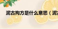 泥古拘方是什么意思(泥古拘方的解釋)