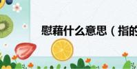 慰藉什么意思(指的是什么)