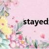 stayed怎么讀（stayed的讀法）