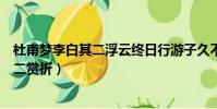 杜甫夢李白其二浮云終日行游子久不至全詩翻譯(夢李白其二賞析)
