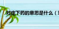 對癥下藥的意思是什么(對癥下藥含義)