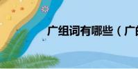 廣組詞有哪些(廣的組詞)