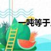 一噸等于幾千克（多少千克是一噸）