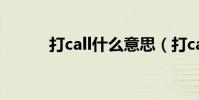打call什么意思(打call的意思)