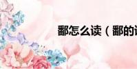 鄱怎么讀(鄱的讀法)