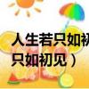 人生若只如初見是什么意思（如何理解人生若只如初見）