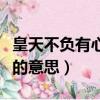 皇天不負有心人是什么意思（皇天不負有心人的意思）