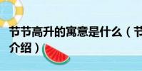 節節高升的寓意是什么(節節高升的寓意簡單介紹)