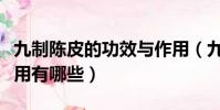 九制陳皮的功效與作用(九制陳皮的功效與作用有哪些)