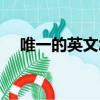唯一的英文怎么寫（唯一的英文是什么）