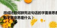 得成比目何辭死這句話的字面意思是什么(得成比目何辭死的字面意思是什么)