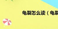 龜裂怎么讀(龜裂拼音)