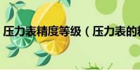 壓力表精度等級(壓力表的精度有哪些等級)