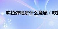 吹拉彈唱是什么意思(吹拉彈唱的解釋)