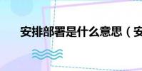 安排部署是什么意思(安排部署解釋)