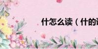 什怎么讀(什的讀音)