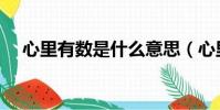 心里有數是什么意思(心里有數的釋義)