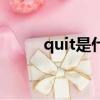 quit是什么意思中文（quit解釋）