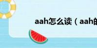 aah怎么讀(aah的讀法)