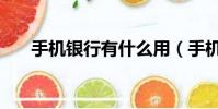 手機銀行有什么用(手機銀行的用途)