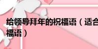 給領導拜年的祝福語(適合送給領導的新年祝福語)