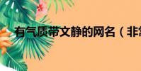 有氣質帶文靜的網名(非常秀氣的網名)