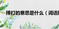 捶打的意思是什么(詞語捶打什么意思)
