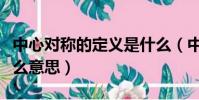 中心對稱的定義是什么(中心對稱的定義是什么意思)