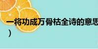 一將功成萬骨枯全詩的意思(己亥歲二首翻譯)